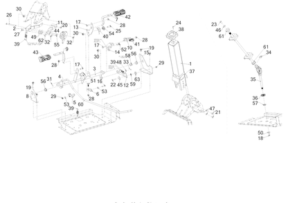 Pedals Diagram and Parts List for RZT-S50KH (17ARCBDQ056)(2017) Cub Cadet Lawn Tractor